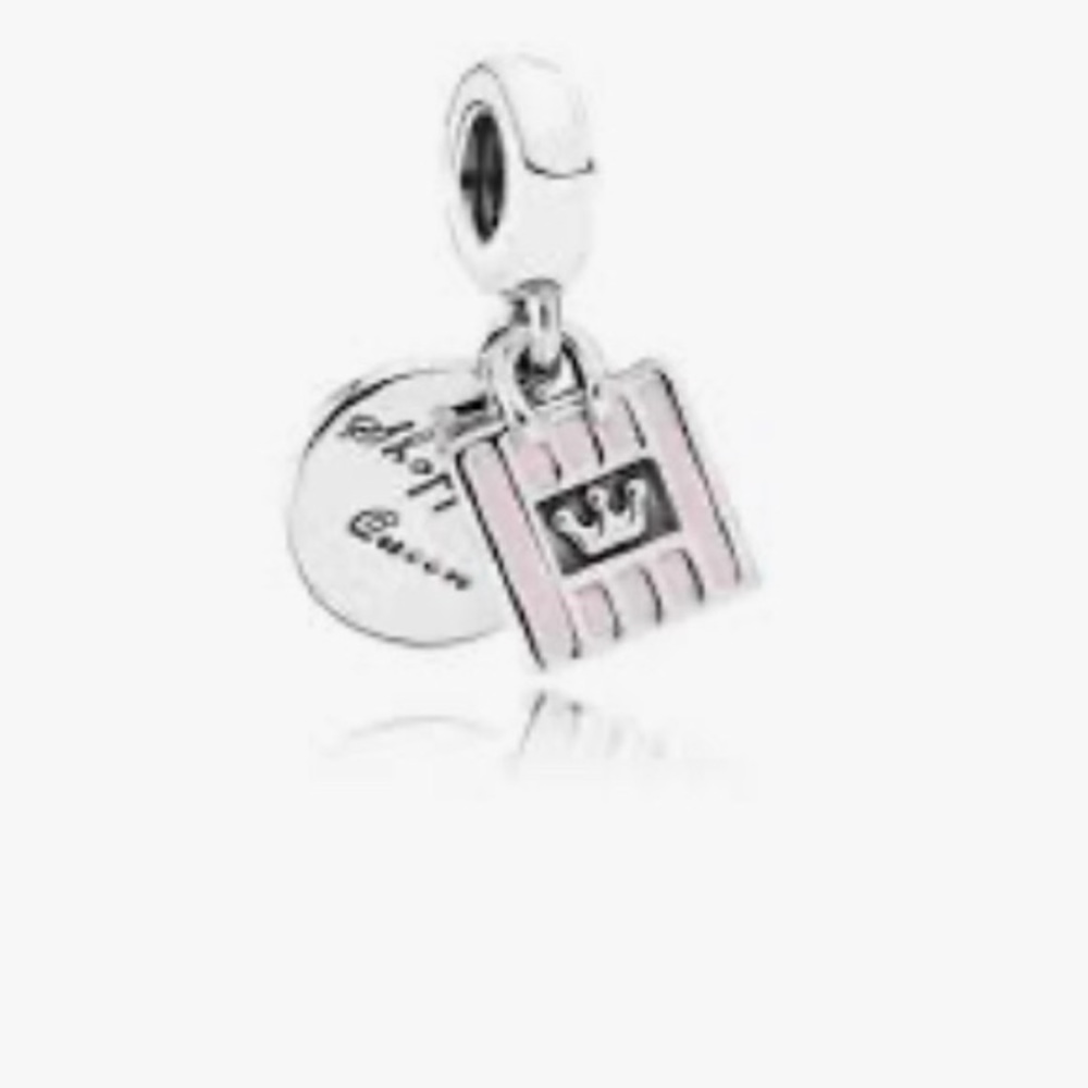 Silver pandora charm shopping queen.